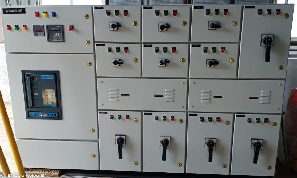 MCC switchgear panel close-up
